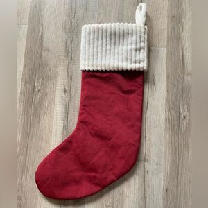 Wondershop Velvet Feel Cuffed Ribbed Christmas Stocking